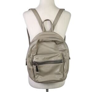 FRYE Light Grey Leather Small Backpack Purse
